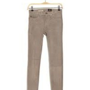 *NEW* AG The Legging Ankle Skinny Leather Pants - Dark Beige/Gray - Jeans